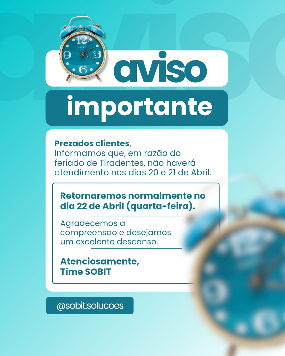 AVISO DE TIRADENTES.